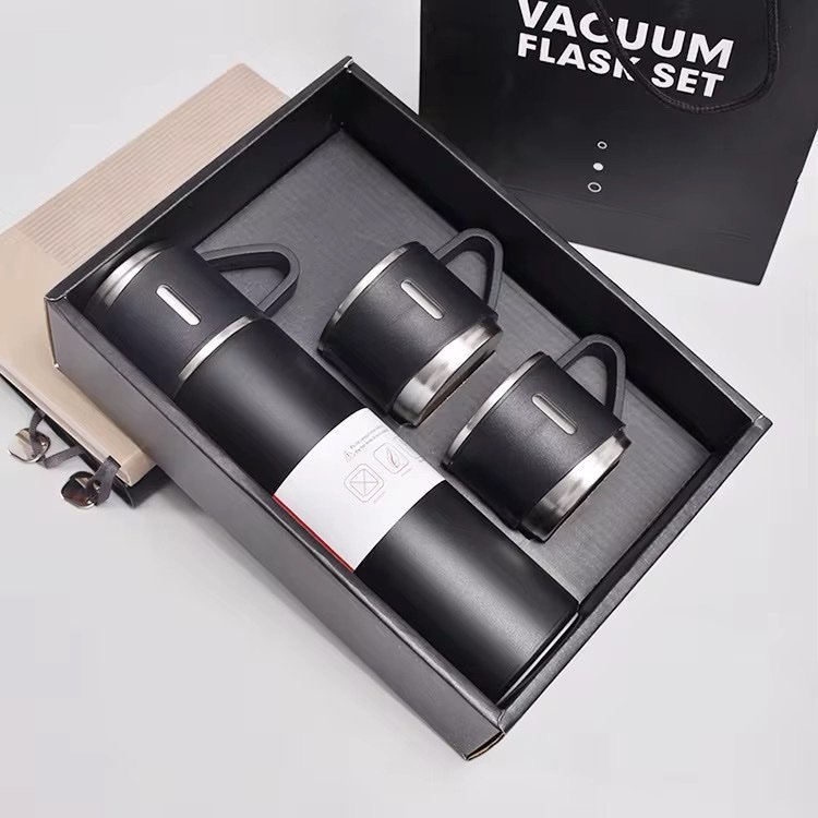 3-Piece Thermal Flask & Mug Gift Set