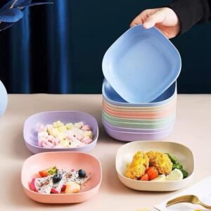 6pcs Color Pop Snack Plates