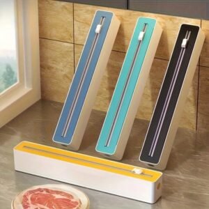 Magnetic plastic wrap dispenser