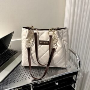 Luxury Quilted Tote Bag – Dual Handle Edition