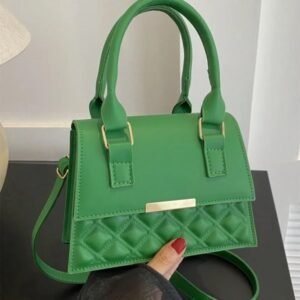 Structured Handbag Gold Accent