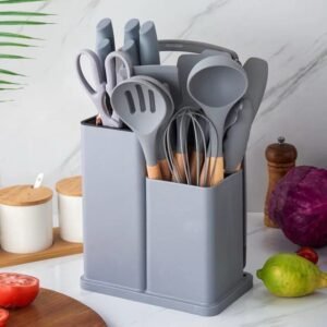 19pcs Silicon Ladles Set + Knife Set + Chopping Board