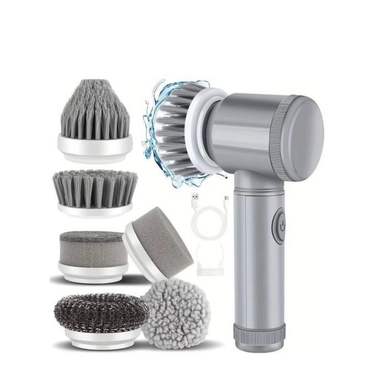 6-in-1 Rechargeable Electric Cleaning Brush Set – Multi-Purpose Power Scrubber - Image 2