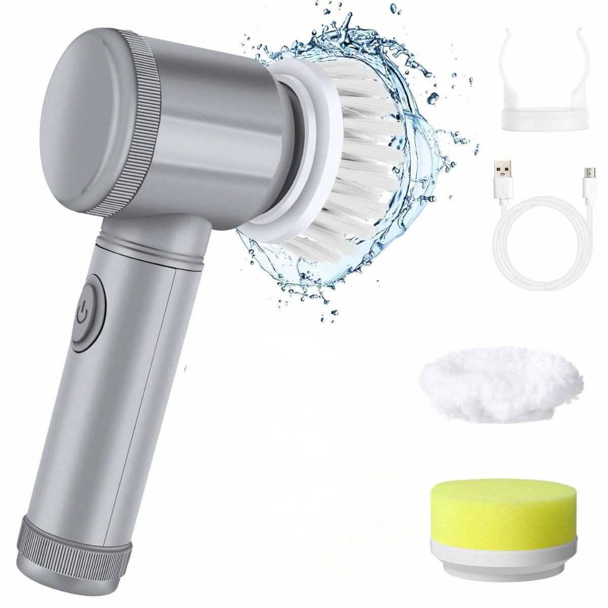 6-in-1 Rechargeable Electric Cleaning Brush Set – Multi-Purpose Power Scrubber - Image 11