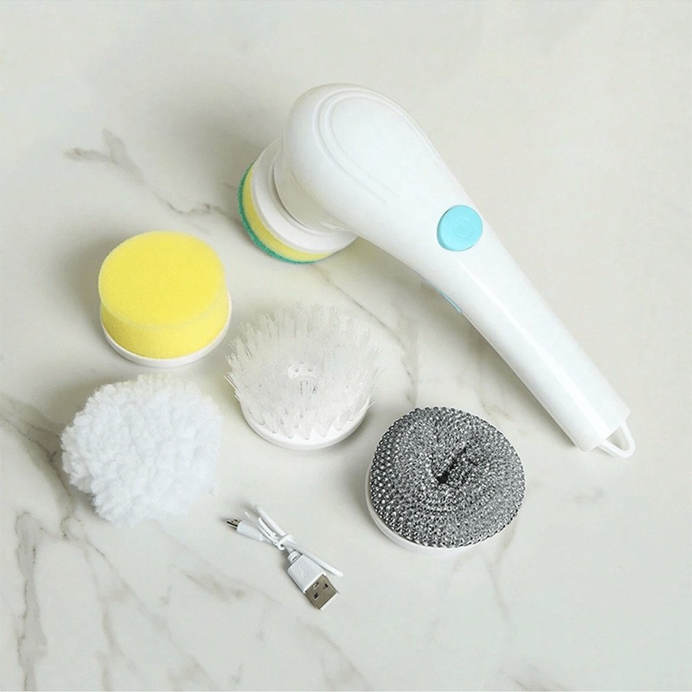 6-in-1 Rechargeable Electric Cleaning Brush Set – Multi-Purpose Power Scrubber - Image 12