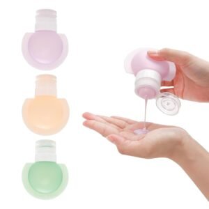 3pcs Portable Silicone Refillable Travel Bottle