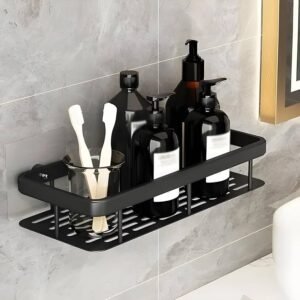 Wall-mounted Bathroom Shelf With Towel Bar