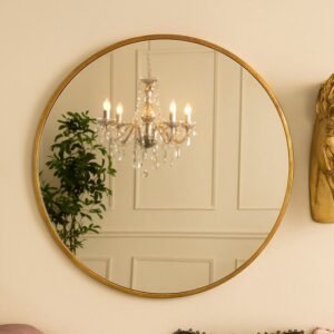 Gold Plate Bathroom Mirror