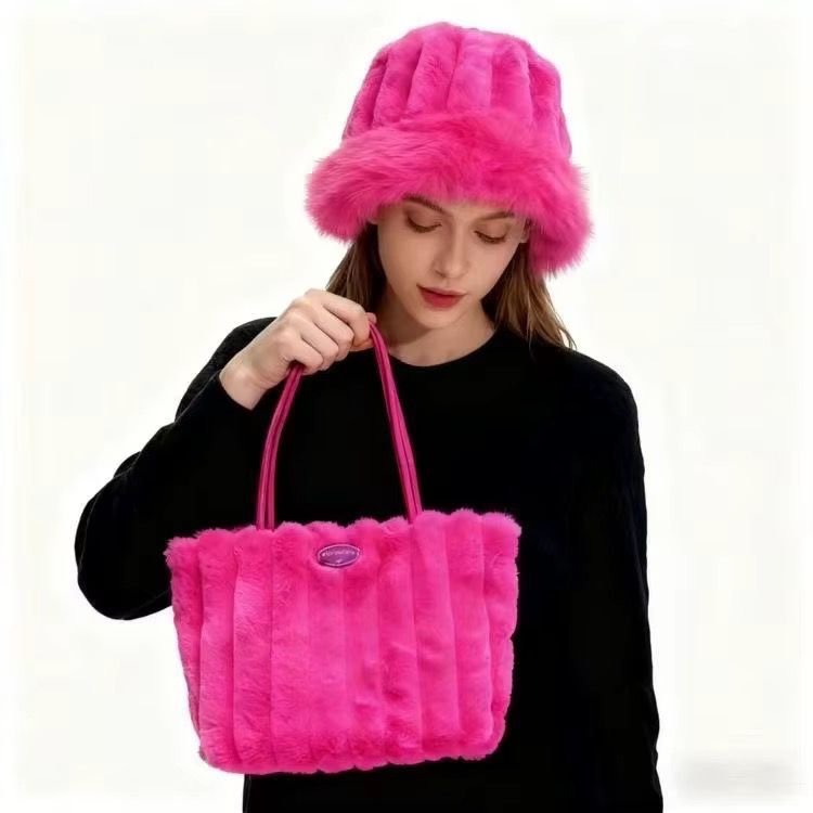 Cosette Plush Tote and Hat Set - Image 2