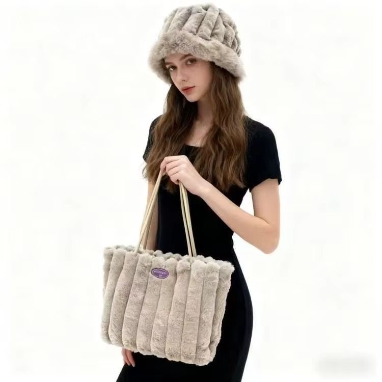 Cosette Plush Tote and Hat Set - Image 5