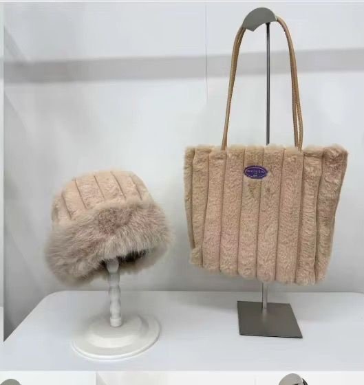 Cosette Plush Tote and Hat Set - Image 6