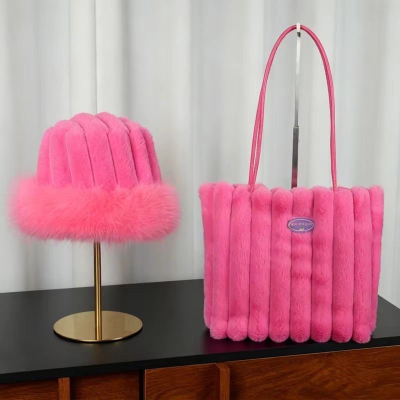 Cosette Plush Tote and Hat Set - Image 9
