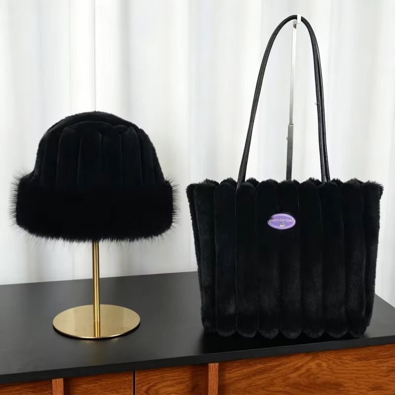 Cosette Plush Tote and Hat Set - Image 11