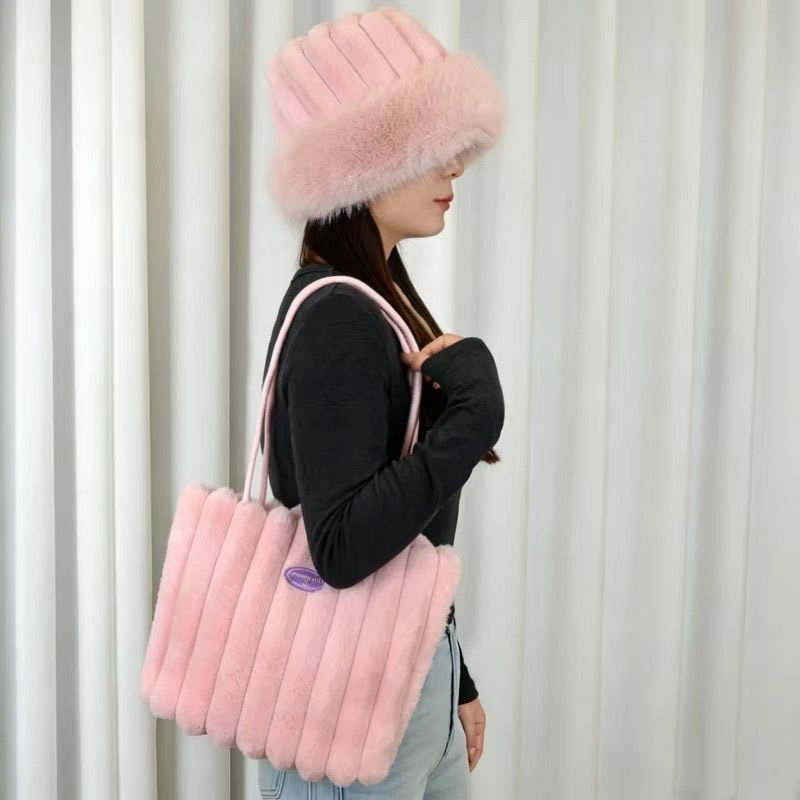 Cosette Plush Tote and Hat Set - Image 12