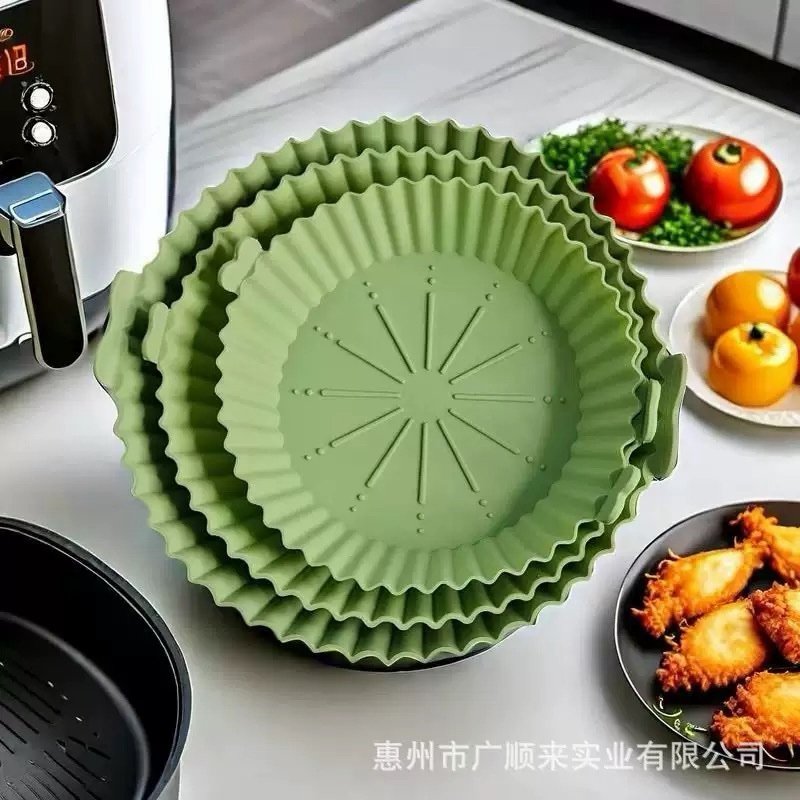 3 in 1 Silicone Air Fryer Liners – Reusable Heat-Resistant