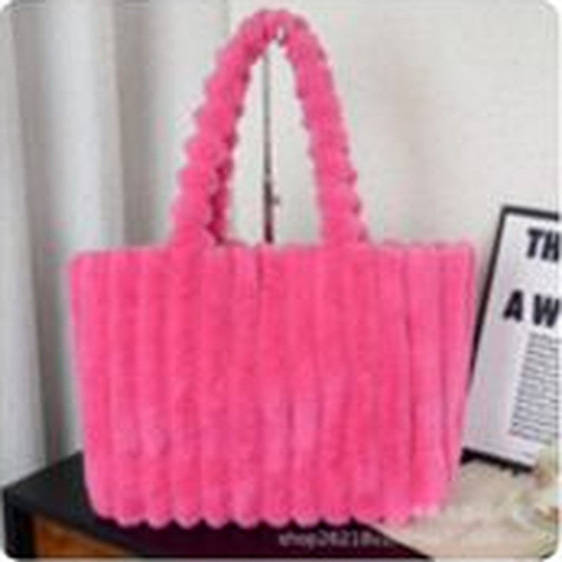 Veloura Ribbed Plush Tote - Image 7